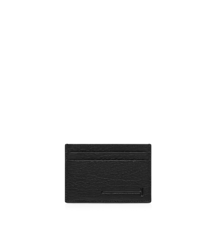 PRINTED DEER LEATHER ELONGATED T LINE CLASSIC CARD HOLDER BLACK online